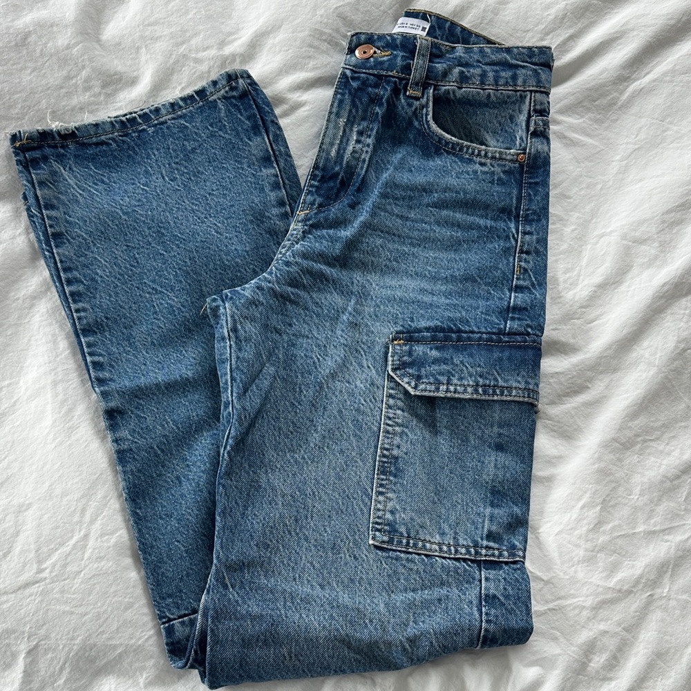 Zara  Denim Jeans with Cargo Pocket
